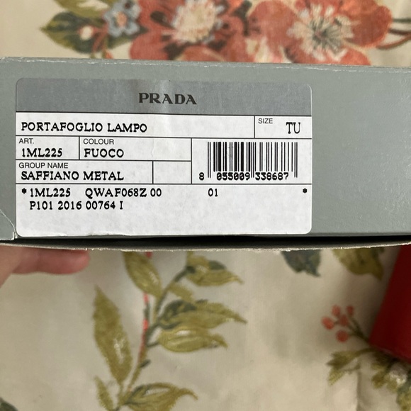 Prada Red Saffiano Leather Wallet - Picture 13 of 13